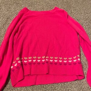 Lilly Pulitzer Pink Heart Pattern Sweater , women’s size small .